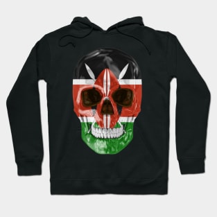 Kenya Flag Skull - Gift for Kenyan With Roots From Kenya Hoodie